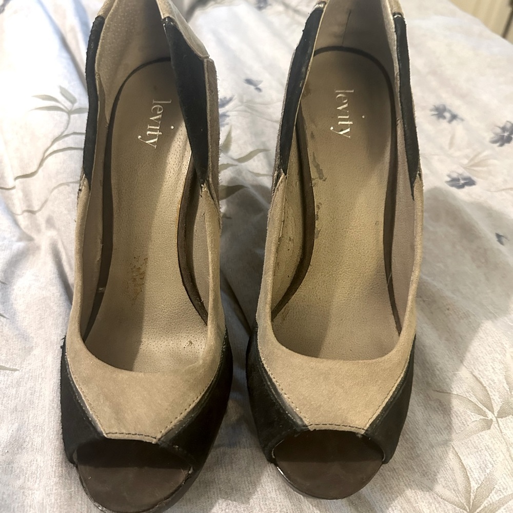 Levity patchwork heels